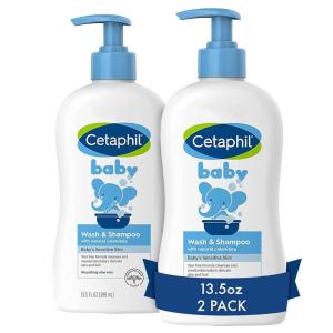 imageCetaphil Baby Wash ampamp Shampoo 135oz Pack of 2 Hypoallergenic Gentle Enough for Everyday Use Soap FreeNEW 2 Pack  Wash  Shampoo