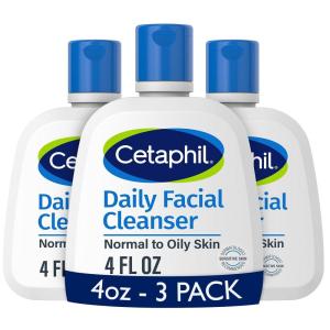 imageCetaphil Face Wash Daily Facial Cleanser for Sensitive Combination to Oily Skin 20 oz Gentle Foaming Soap Free Hypoallergenic4oz Pack of 3