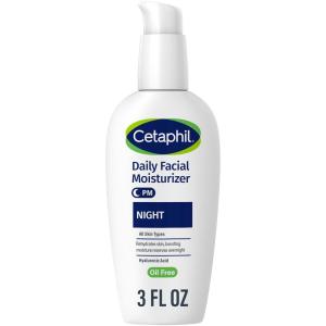 imageCetaphil Night Moisturizer for Face Hydrating Facial Moisturizer with Hyaluronic Acid For All Skin Types Lightweight and NonComedogenic Dermatologist Recommended for Sensitive Skin 3oz